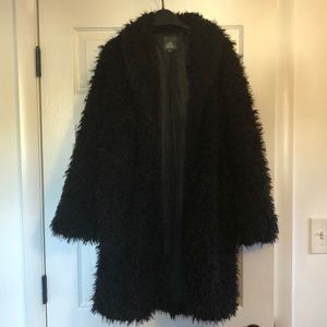 Wild fable faux fur/ shag coat